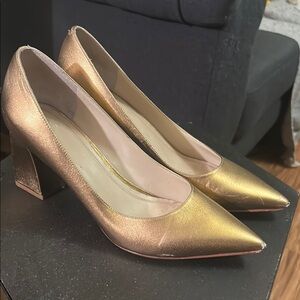 Marc Fisher Metallic Gold Heels